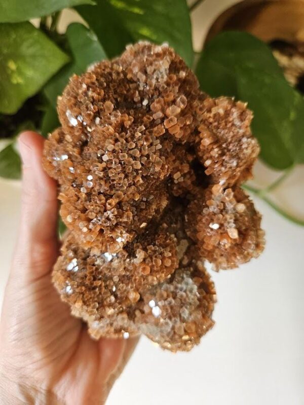 Large Raw Red Aragonite Crystal Cluster: Moroccan Home Decor - Image 4
