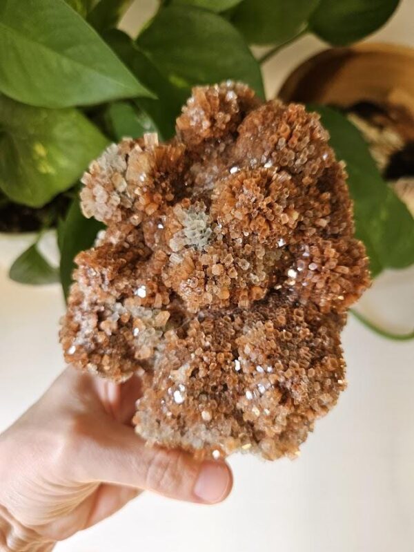 Large Raw Red Aragonite Crystal Cluster: Moroccan Home Decor - Image 7