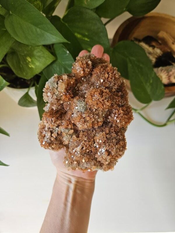 Large Raw Red Aragonite Crystal Cluster: Moroccan Home Decor - Image 8
