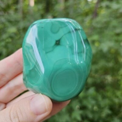Polished Green Malachite Stone: Congo Mineral Specimen, 5.2 oz