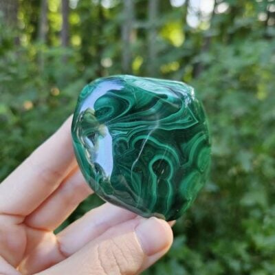 Polished Green Malachite Stone: Quality Congo Mineral Specimen, 2.75"