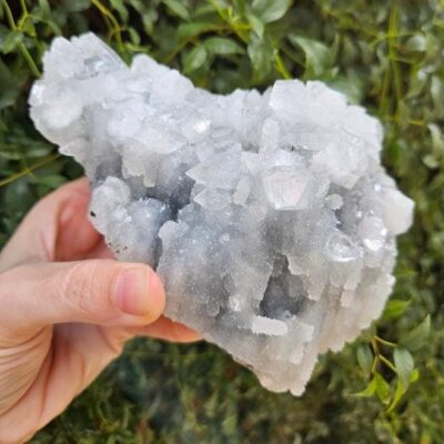 Blue Chalcedony Apophyllite Cluster: Raw Crystal from India, Quality Crystals