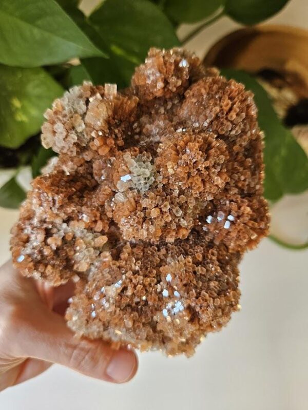 Large Raw Red Aragonite Crystal Cluster: Moroccan Home Decor - Image 6