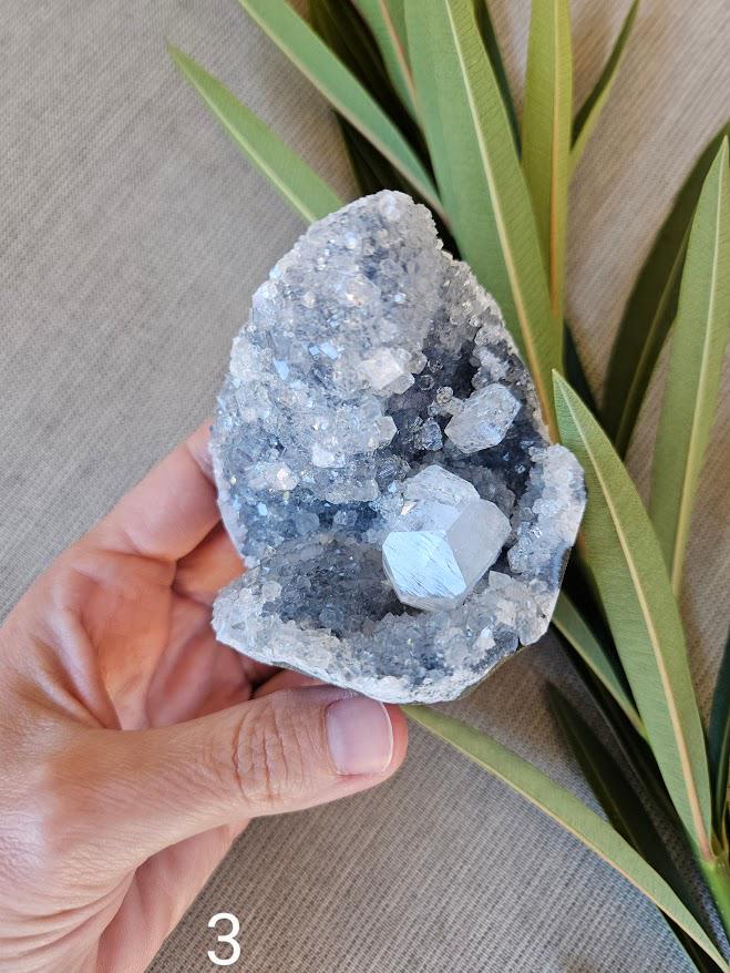 Raw Blue Chalcedony and Apophyllite Cluster - YOU Pick - Image 3