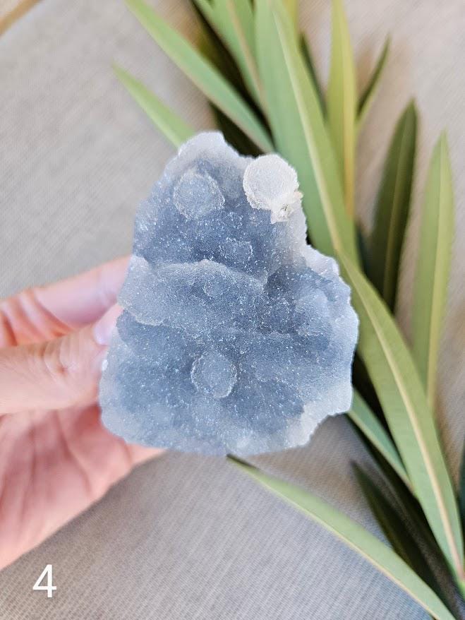 Raw Blue Chalcedony and Apophyllite Cluster - YOU Pick - Image 4