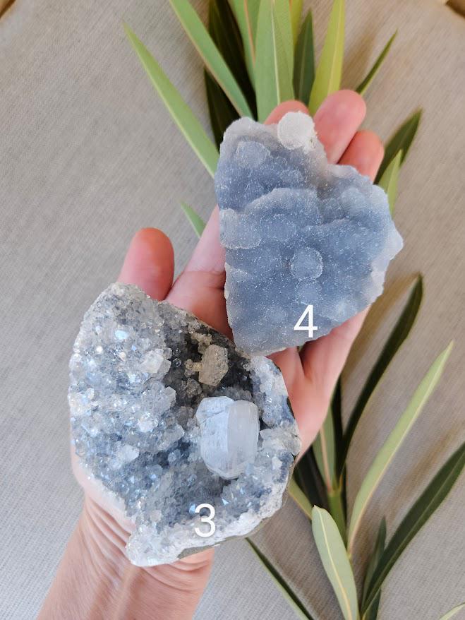 Raw Blue Chalcedony and Apophyllite Cluster - YOU Pick - Image 7