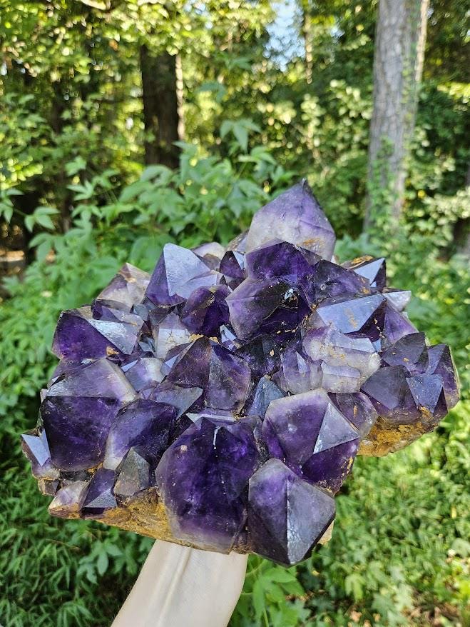 12 LB XL Congo Amethyst Cluster: Natural Purple Crystal, Home Decor - Image 8