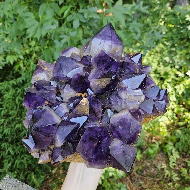 12 LB XL Congo Amethyst Cluster: Natural Purple Crystal, Home Decor