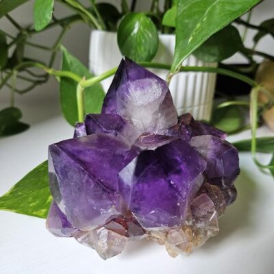 Quality Congo Amethyst Cluster, 2.75 LB: Purple Crystal Home Decor, Meditation