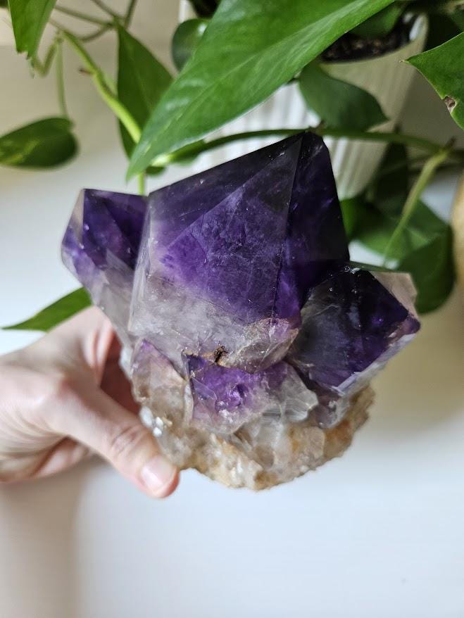 Quality Congo Amethyst Cluster, 2.8 LB: Purple Crystal Home Decor, Meditation - Image 2