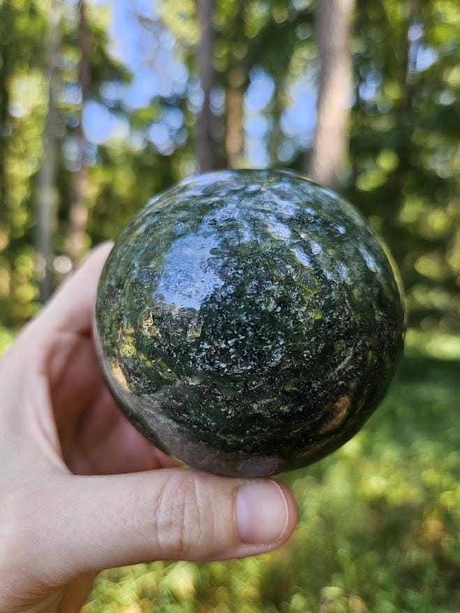 Large Nephrite Jade Sphere: Polished Jade Stone, Afghanistan, Good Luck Stones - Image 6