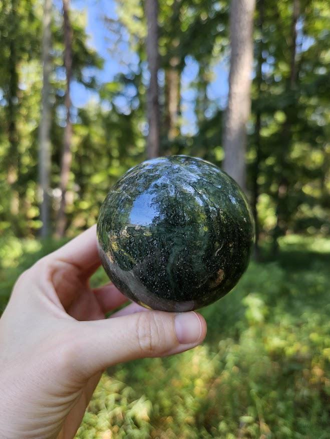 Large Nephrite Jade Sphere: Polished Jade Stone, Afghanistan, Good Luck Stones - Image 8