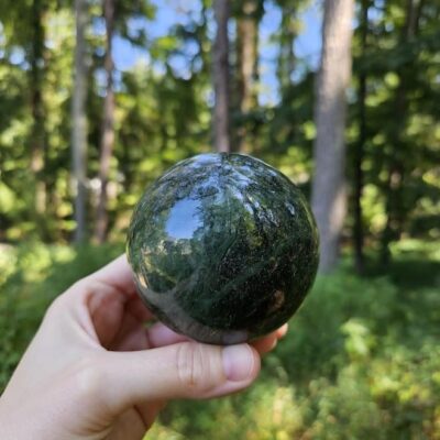Large Nephrite Jade Sphere: Polished Jade Stone, Afghanistan, Good Luck Stones