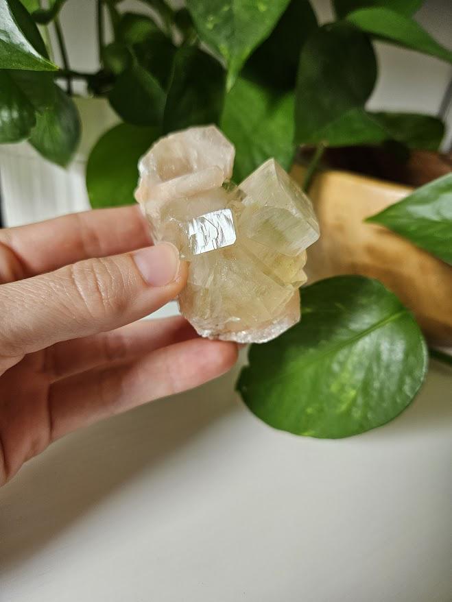 Quality Green Apophyllite and Peach Stilbite Cluster: Natural Crystal Specimens, India - Image 8