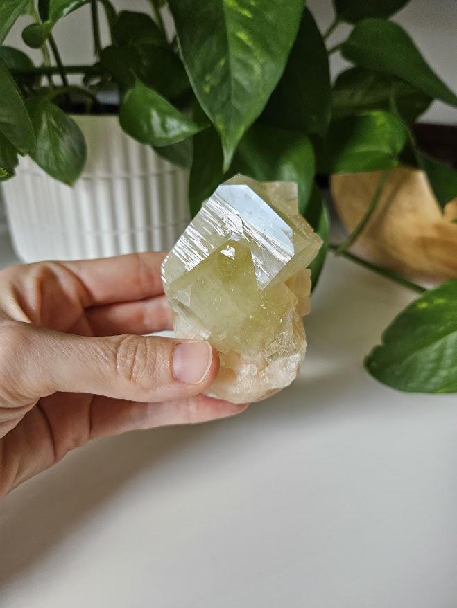 Quality Green Apophyllite and Peach Stilbite Cluster: Natural Crystal Specimens, India - Image 10