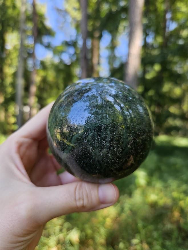 Large Nephrite Jade Sphere: Polished Jade Stone, Afghanistan, Good Luck Stones - Image 5