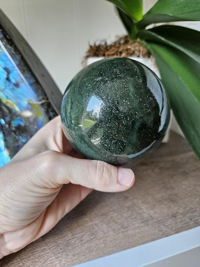 Large Nephrite Jade Sphere: Polished Jade Stone, Afghanistan, Good Luck Stones - Image 3