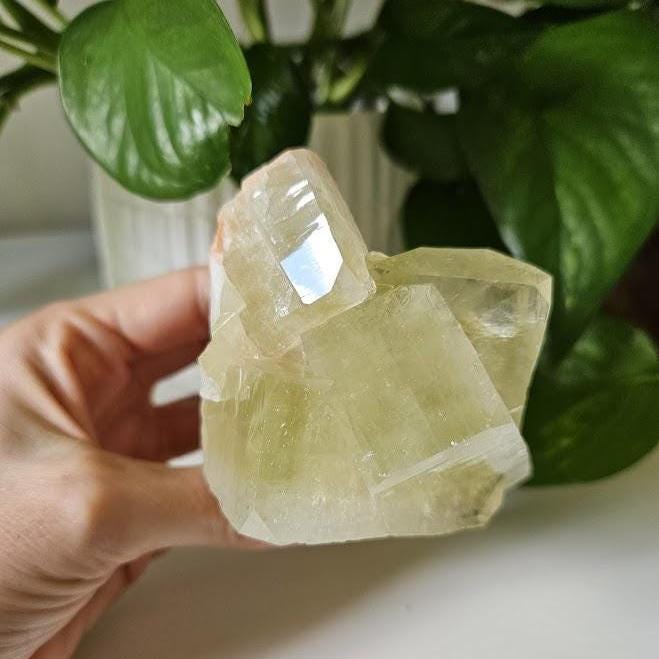 Quality Green Apophyllite and Peach Stilbite Cluster: Natural Crystal Specimens, India