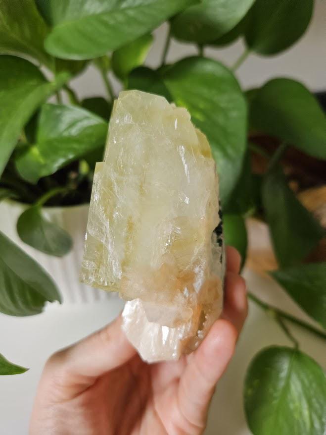 Quality Green Apophyllite and Peach Stilbite Cluster: Natural Crystal Specimens, India - Image 8
