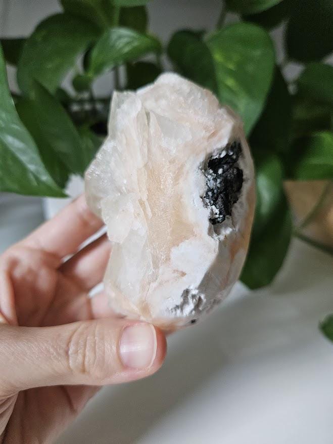 Quality Green Apophyllite and Peach Stilbite Cluster: Natural Crystal Specimens, India - Image 6