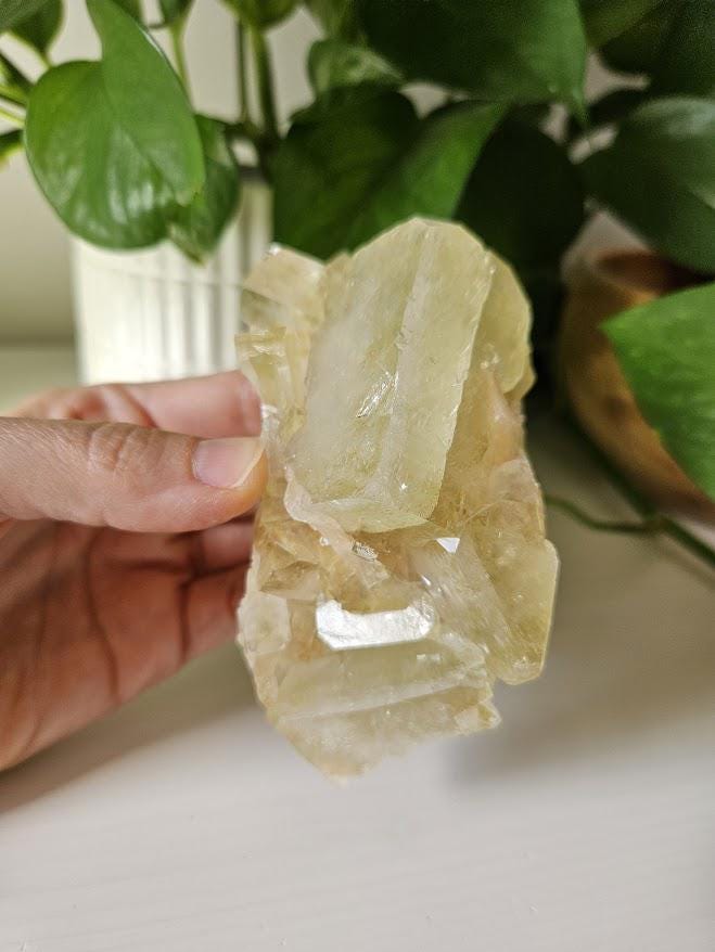 Quality Green Apophyllite and Peach Stilbite Cluster: Natural Crystal Specimens, India - Image 5