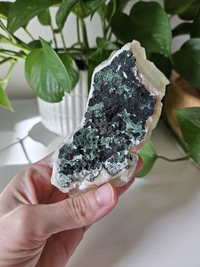 Quality Green Apophyllite and Peach Stilbite Cluster: Natural Crystal Specimens, India - Image 6