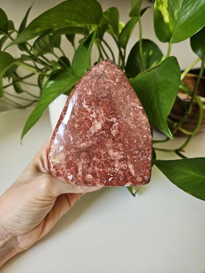 Quality Strawberry Jasper Freeform: Heart Chakra Crystals, Natural Home Decor - Image 2