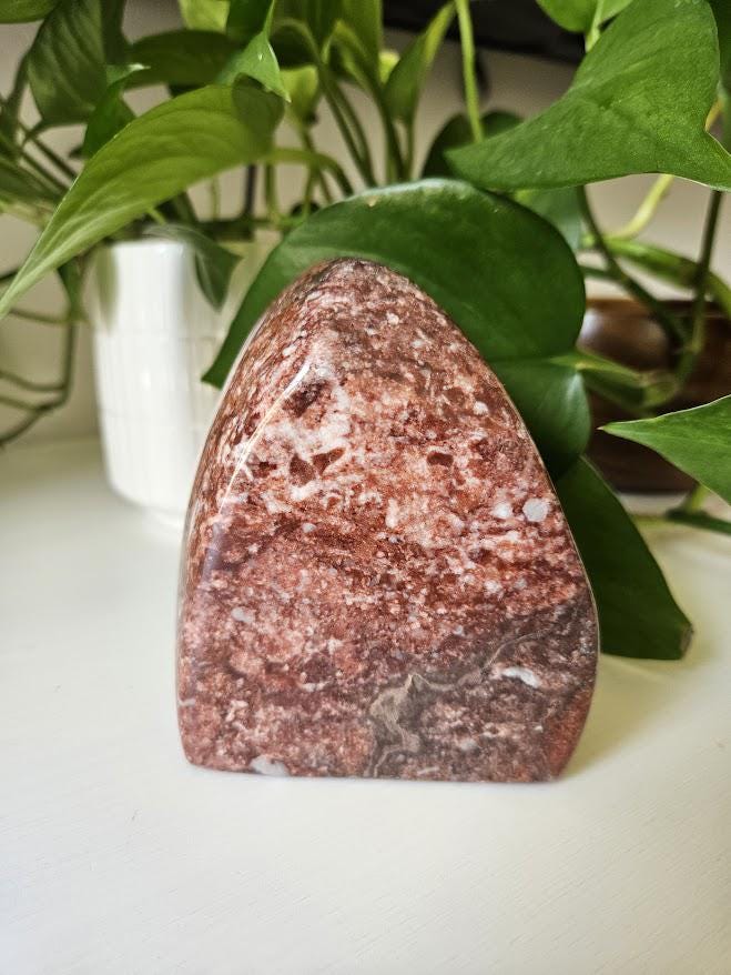 Quality Strawberry Jasper Freeform: Heart Chakra Crystals, Natural Home Decor - Image 9
