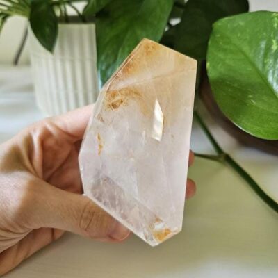 Quality Yellow Hematoid Quartz Crystal Freeform: Bahia, Brazil - Solar Plexus Chakra