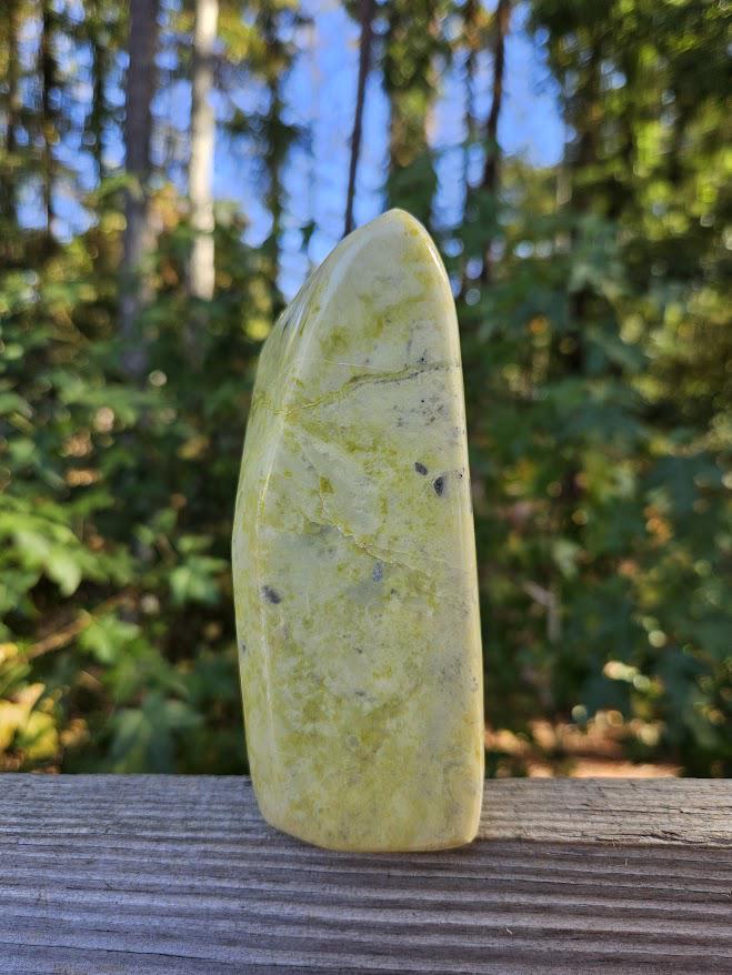 Yellow Serpentine Freeform: Polished Stones, Natural Home Decor - Image 3