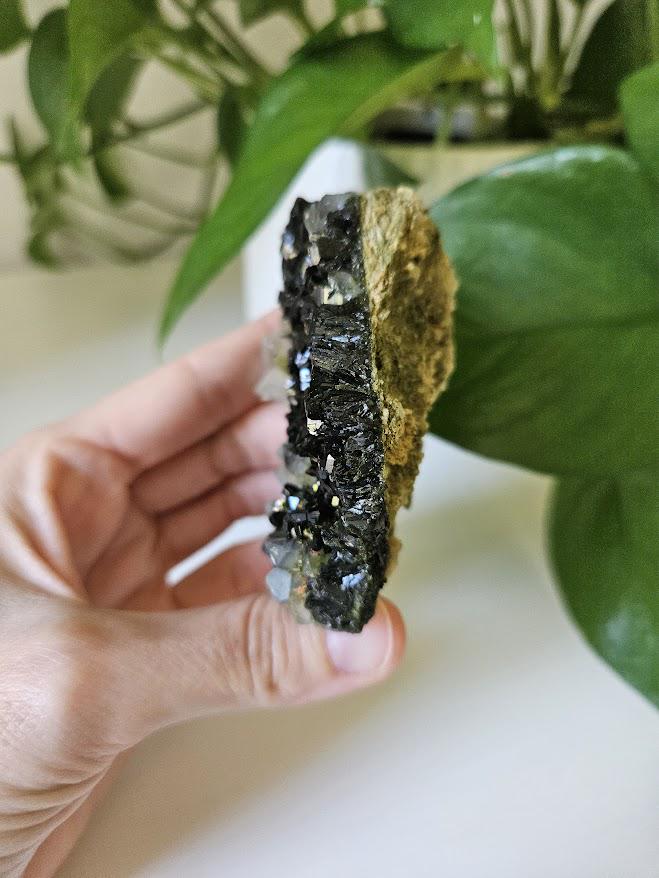 Extra Quality Forest Quartz Crystal: Epidote and Clear Quartz Cluster - Turkey - Image 7