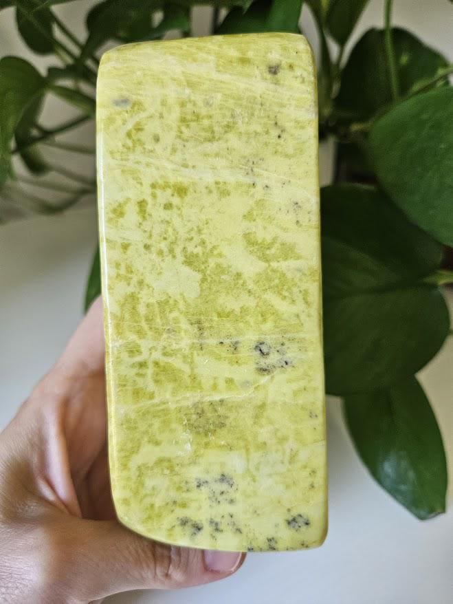 Yellow Serpentine Freeform: Polished Stones, Natural Home Decor - Image 2