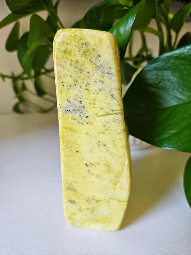 Yellow Serpentine Freeform: Polished Stones, Natural Home Decor - Image 8