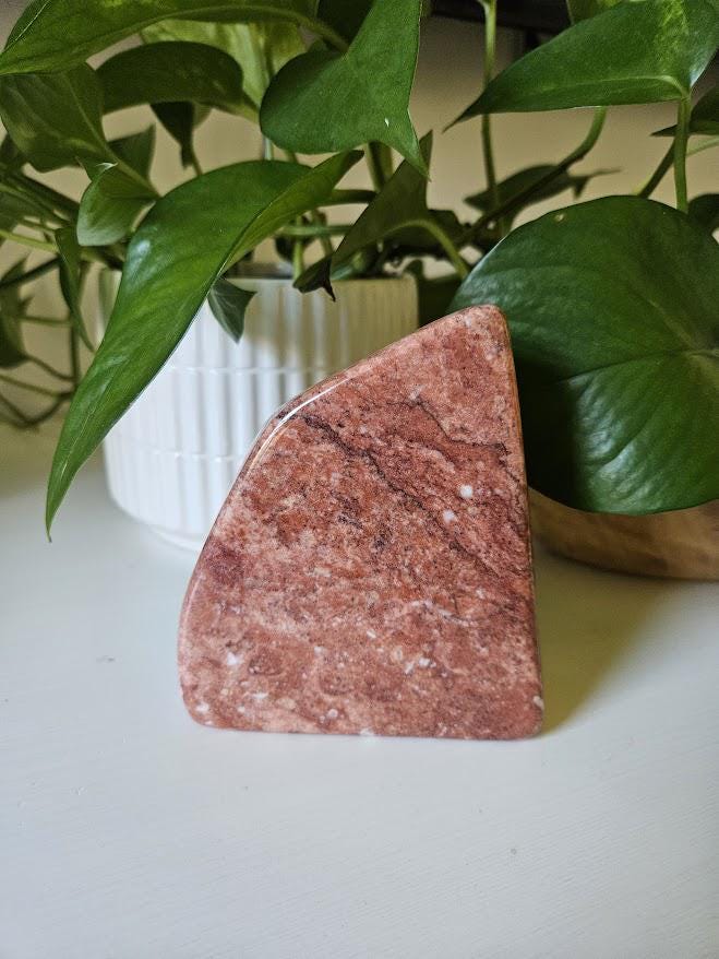 Quality Strawberry Jasper Freeform: Heart Chakra Crystals, Natural Home Decor - Image 3