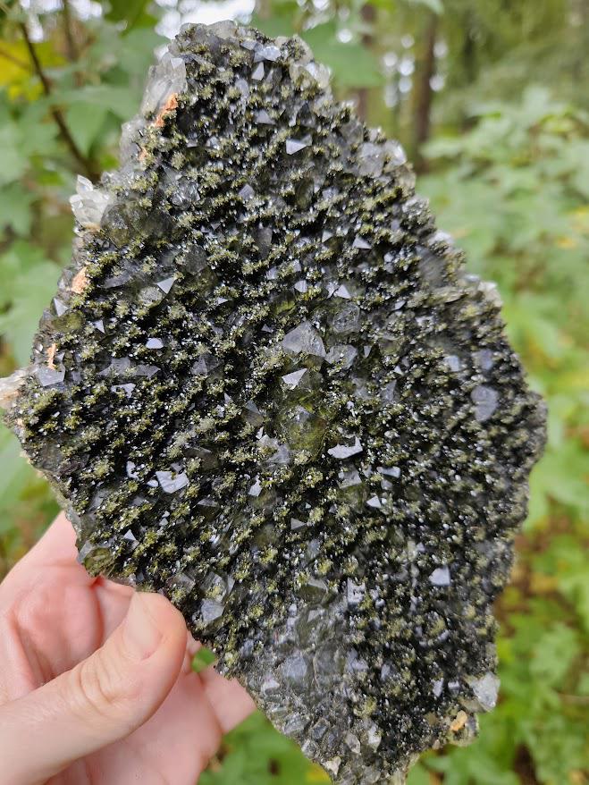 Large Forest Quartz Cluster: Turkish Epidote and Quartz Crystal - Image 9