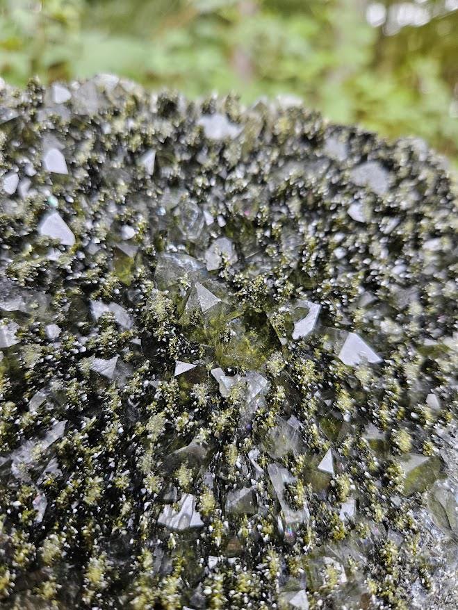 Large Forest Quartz Cluster: Turkish Epidote and Quartz Crystal - Image 6