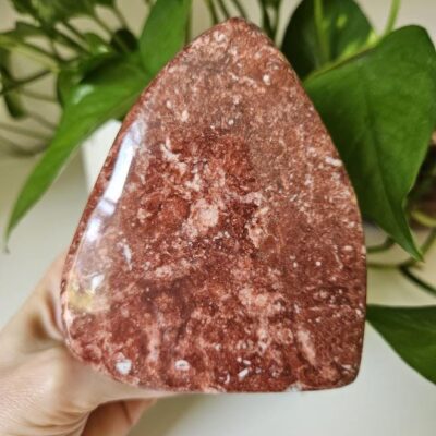 Quality Strawberry Jasper Freeform: Heart Chakra Crystals, Natural Home Decor