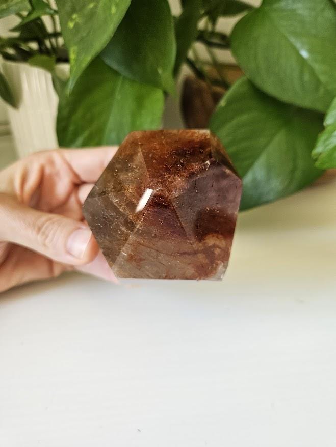 Quality Smoky Quartz Crystal with Hematite Inclusions: Bahia, Brazil - Root Chakra - Image 6