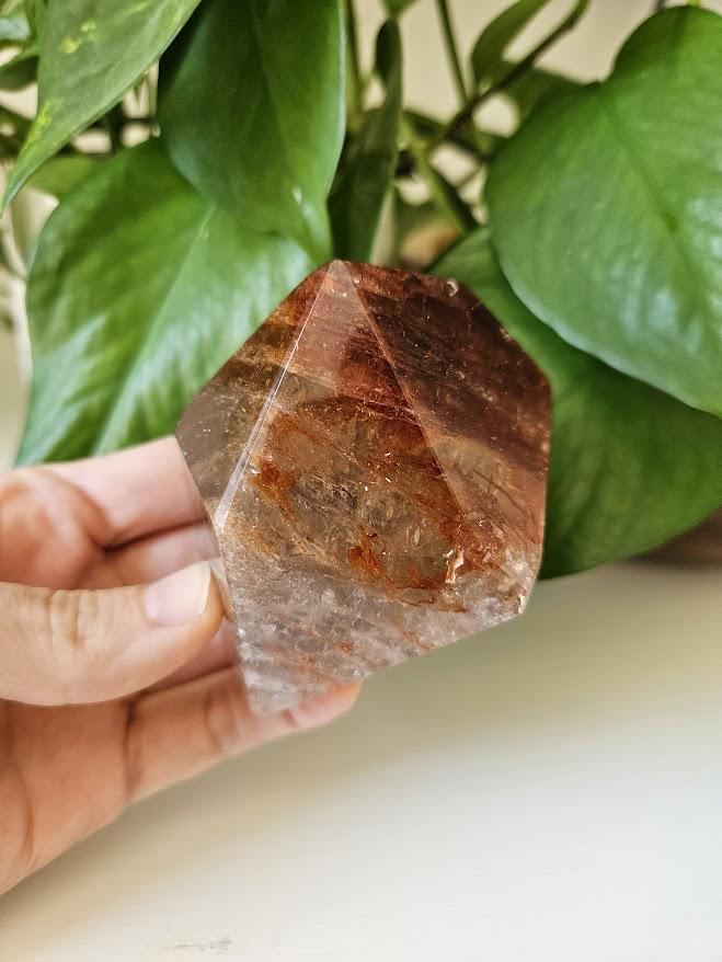 Quality Smoky Quartz Crystal with Hematite Inclusions: Bahia, Brazil - Root Chakra - Image 3