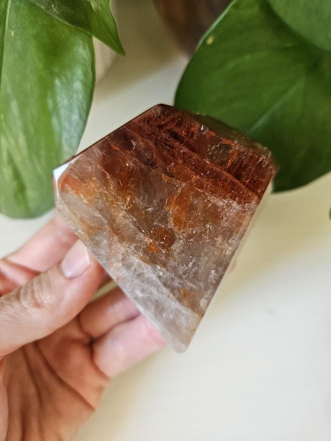 Quality Smoky Quartz Crystal with Hematite Inclusions: Bahia, Brazil - Root Chakra - Image 10