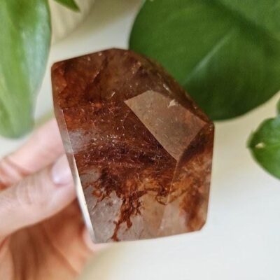 Quality Smoky Quartz Crystal with Hematite Inclusions: Bahia, Brazil - Root Chakra