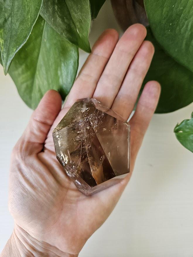 Quality Smoky Quartz Crystal with Hematite Inclusions: Bahia, Brazil - Root Chakra - Image 4