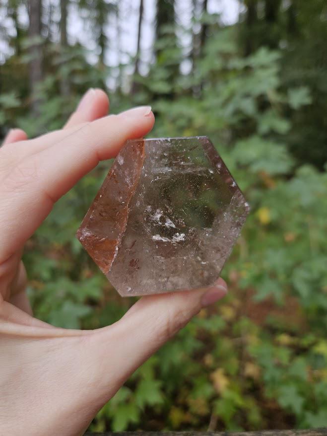Quality Smoky Quartz Crystal with Hematite Inclusions: Bahia, Brazil - Root Chakra - Image 5