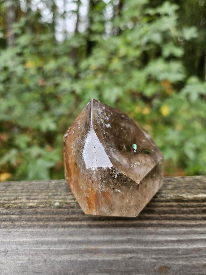Quality Smoky Quartz Crystal with Hematite Inclusions: Bahia, Brazil - Root Chakra - Image 10