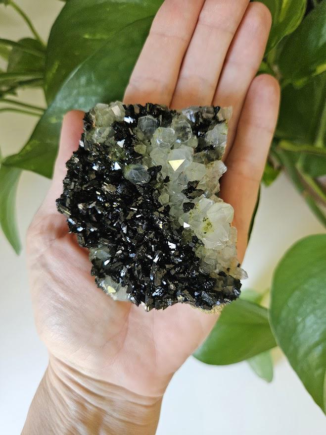 Extra Quality Forest Quartz Crystal: Epidote and Clear Quartz Cluster - Turkey - Image 10
