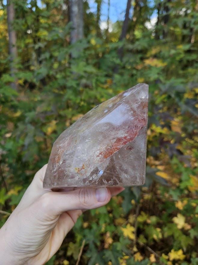 Large Smoky Quartz with Hematite Inclusions: Quality Brazilian Crystal Home Decor - Image 4