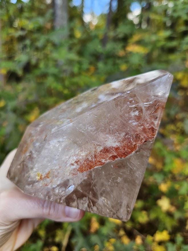 Large Smoky Quartz with Hematite Inclusions: Quality Brazilian Crystal Home Decor - Image 3