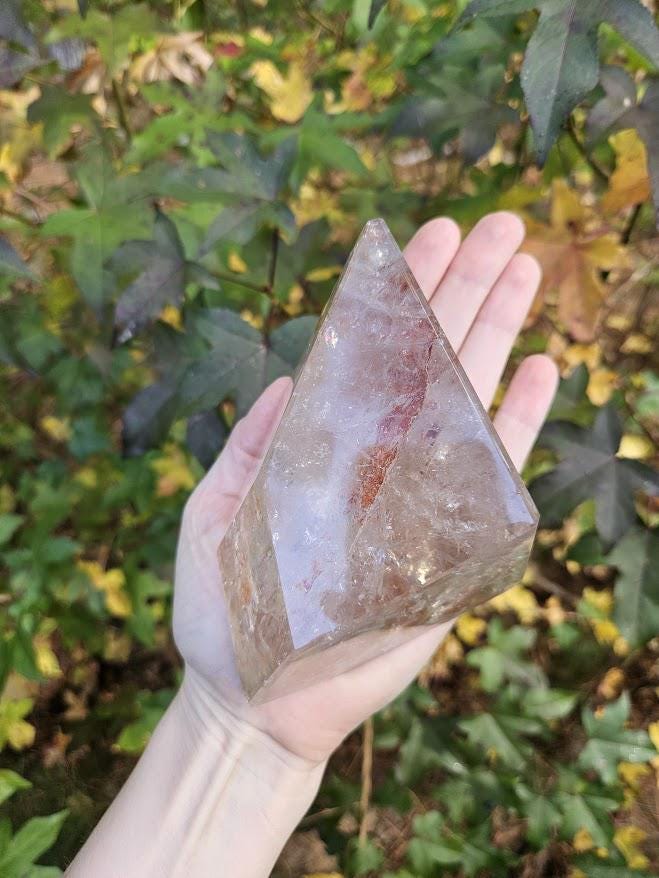 Large Smoky Quartz with Hematite Inclusions: Quality Brazilian Crystal Home Decor - Image 9