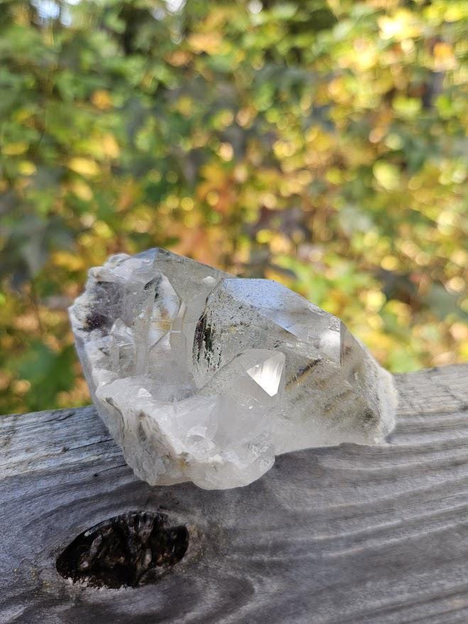 Lodolite Clear Quartz Cluster: Raw Brazilian Crystal - Minas Gerais - Image 2