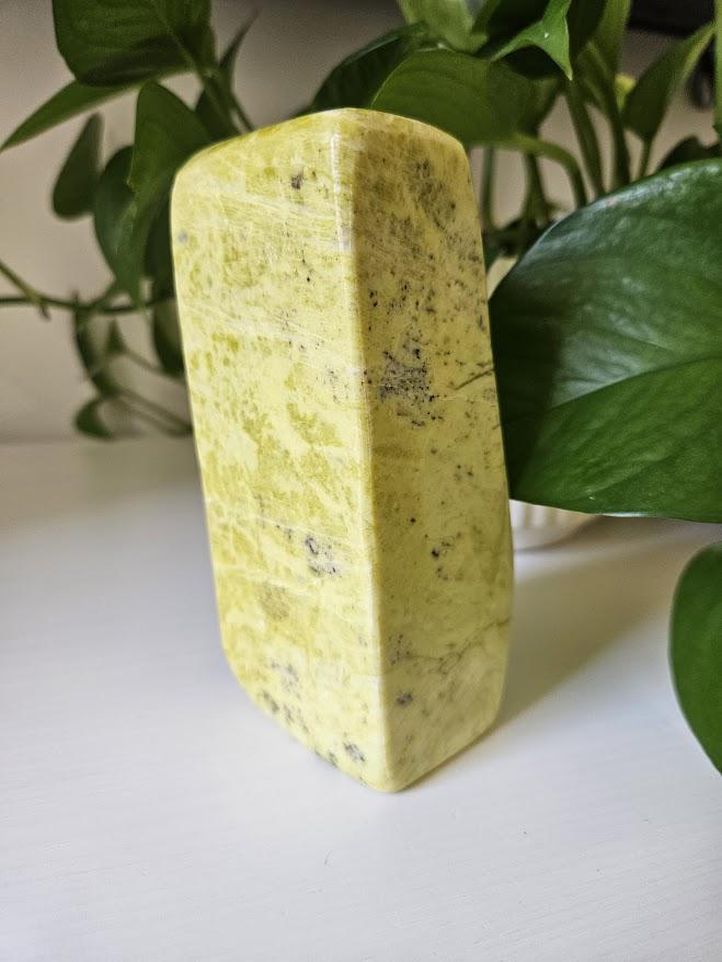 Yellow Serpentine Freeform: Polished Stones, Natural Home Decor - Image 9